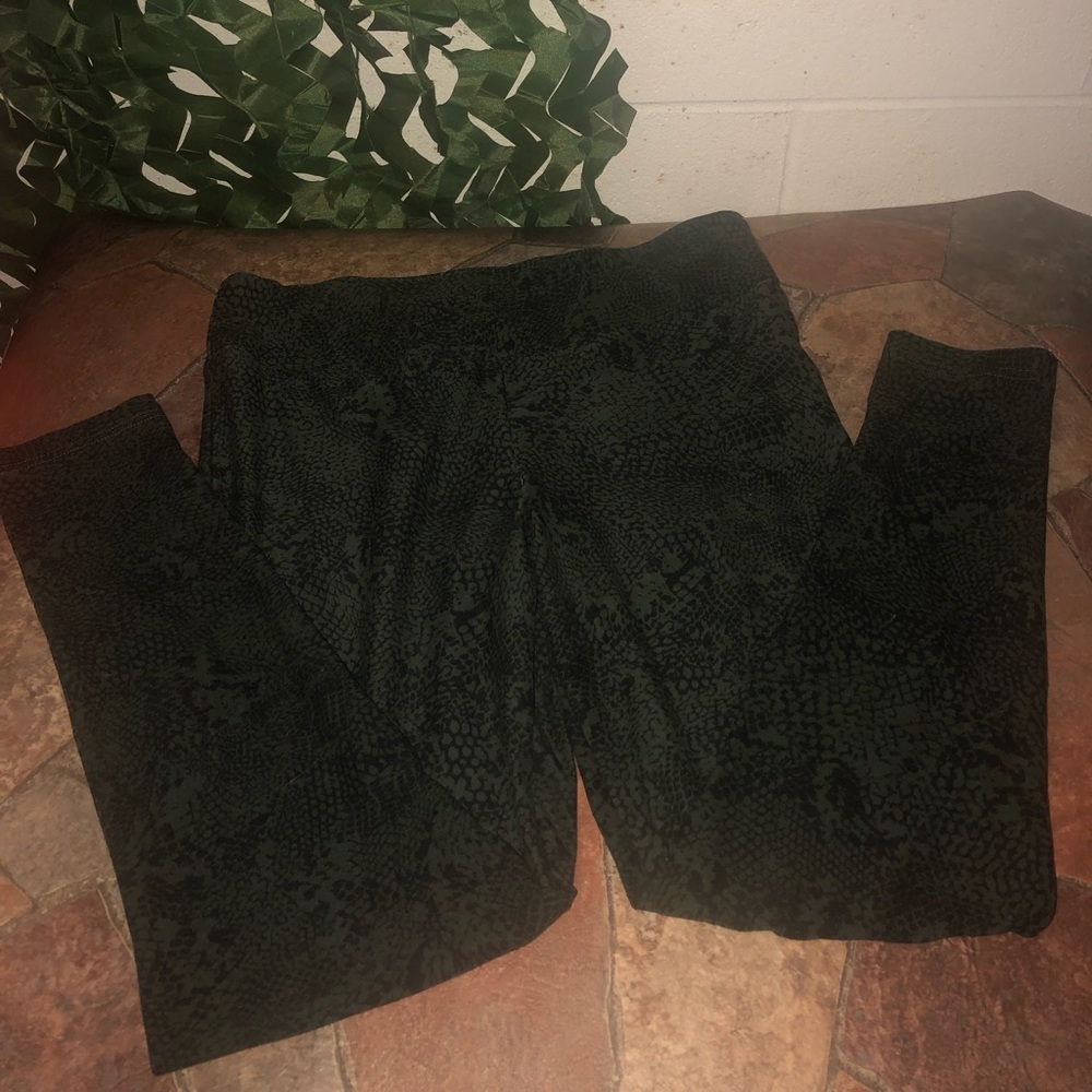 Green Speckled Leggings